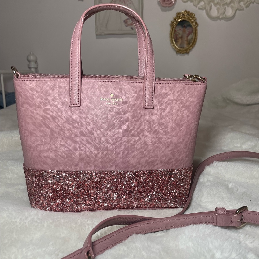 Kate spade great court glitter satchel